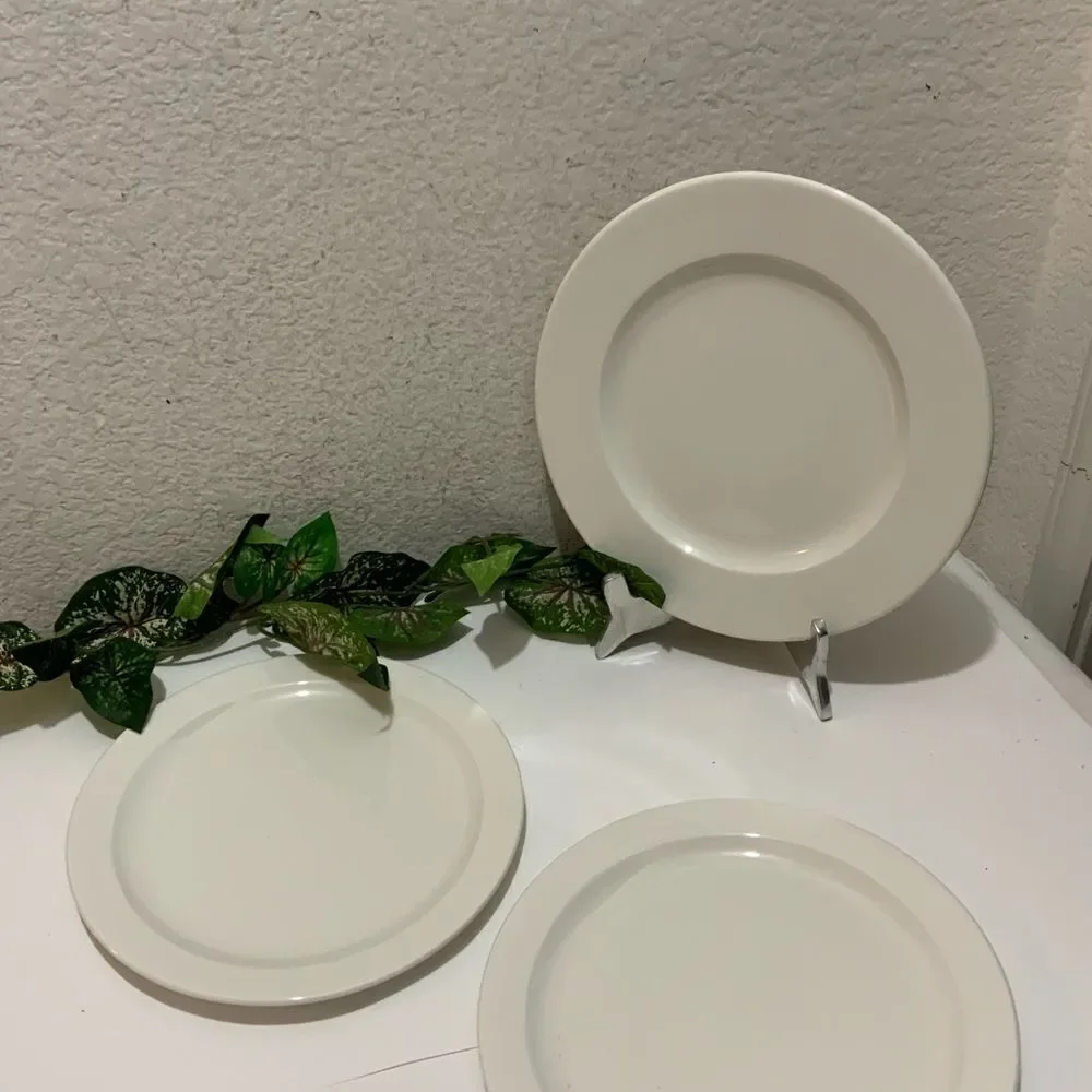 Villeroy & Boch Ariane 1 Plate 10 3/4” & 2 plates 9.5”White Fine Porcelain India